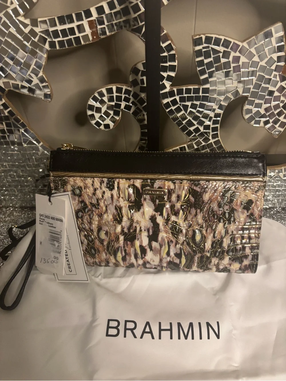 🎀Brahmin‎ Daisy Multi Bellham Leather Wristlet